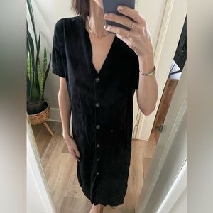 & Other Stories Black MIDI Dress